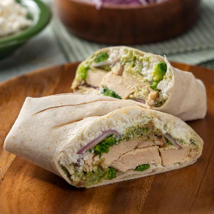 Burrito de pollo y guacamole