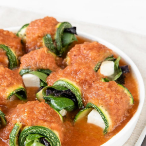 Rollitos de calabaza rellenos de Queso Panela que Funde Bionda