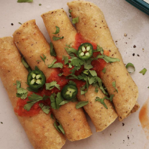 Taquitos de pollo con Nata Bionda